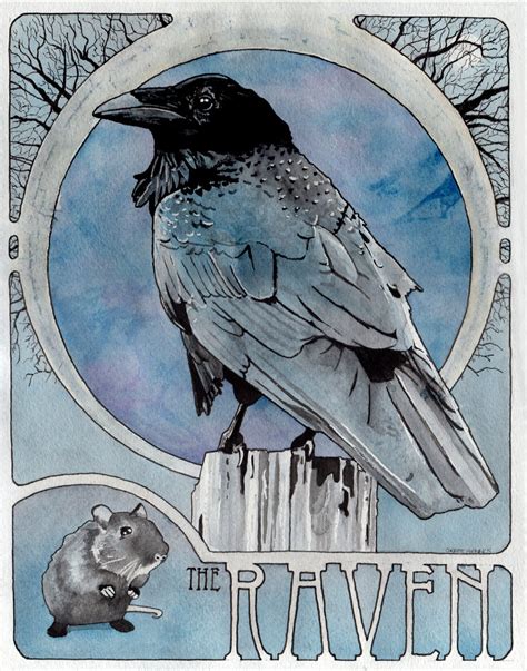 The Raven 11 X 14 Archival Art Nouveau Print