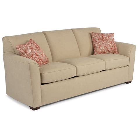 Flexsteel Lakewood Queen Sleeper Sofa With Flair Tapered Arms Rooms And Rest Sleeper Sofas