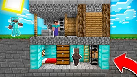 Minecraft Noob Vs Pro Noob Found A Rich Villager Under His House