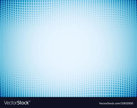 Abstract Waves Dots Pattern Halftone Blue Vector Image
