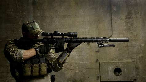 Wallpaper Sniper Rifle Snipers Soldiers Army 3840x2160