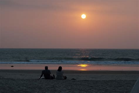 Couple On The Beach At Sunset Free Stock Photo Public Domain Pictures