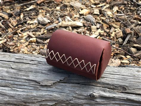 Leather Can Cooler Beer Can Holder Groomsmen Dad - Etsy