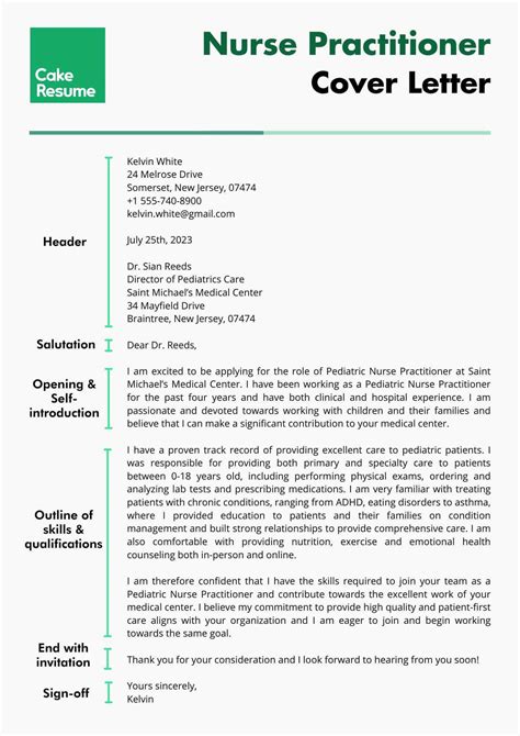 Nurse Practitioner Cover Letter Writing Guidelines With Examples