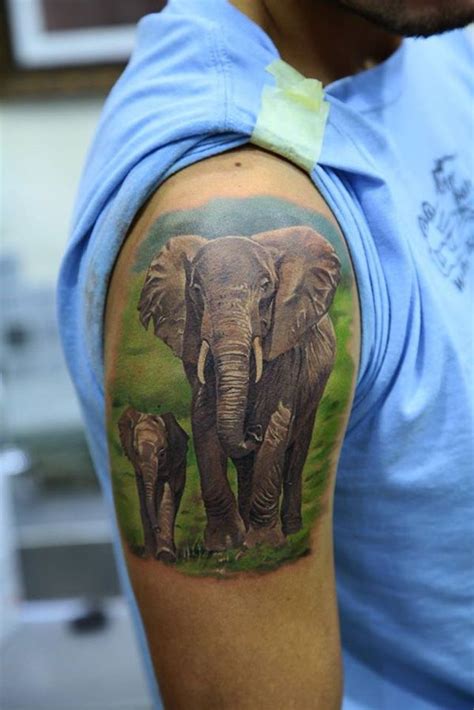 55 Elephant Tattoo Ideas Cuded Chest Tattoo Elephant Half Sleeve