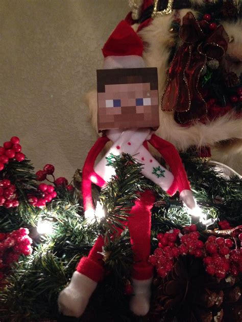 Minecraft Steve Elf On The Shelf Christmas Crafts Elf On The Shelf