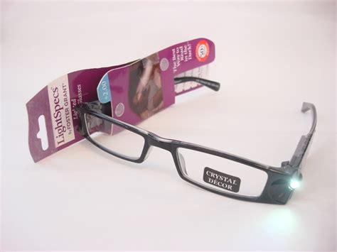 lightspecs by foster grant lighted reading glasses 1 50 black with silver dots 70135671277 ebay
