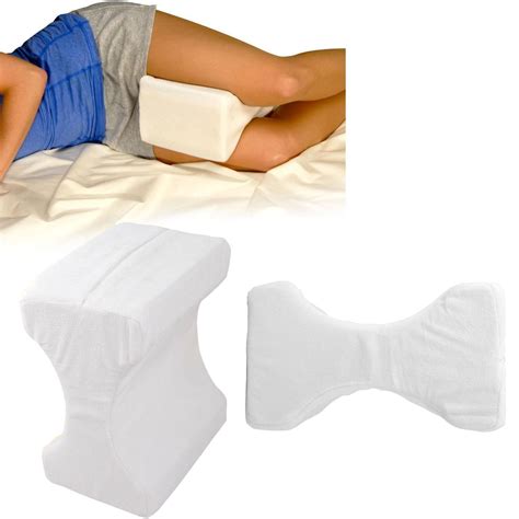 Contour memory foam leg pillow orthopaedic firm back hips & knee support + cover. CONTOUR MEMORY FOAM LEG PILLOW ORTHPAEDIC BACK HIPS AND ...