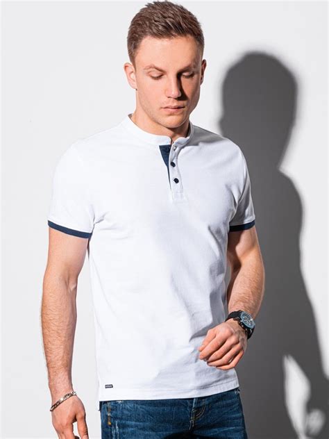 Mens Plain Polo Shirt White S1381 Modone Wholesale Clothing For Men