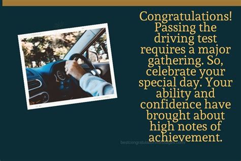 Congratulation Messages On Passing Driving Test Best Congratulation