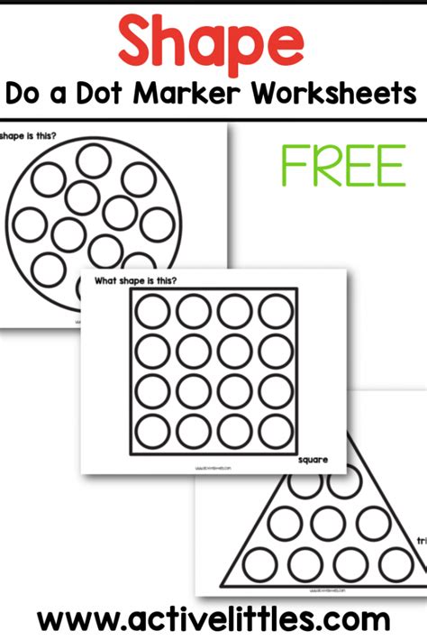 Free Printable Shape Do A Dot Marker Worksheets Active Littles