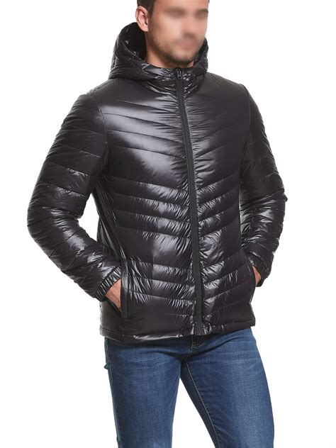 Mens Hooded Packable Down Jacket Lightweight Quilted Puffer Insulated