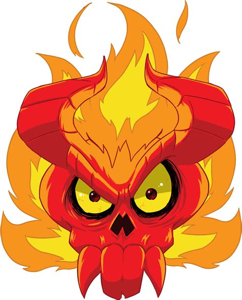 Flaming Skull T Shirt Design At The Customskulls Store Cartoon
