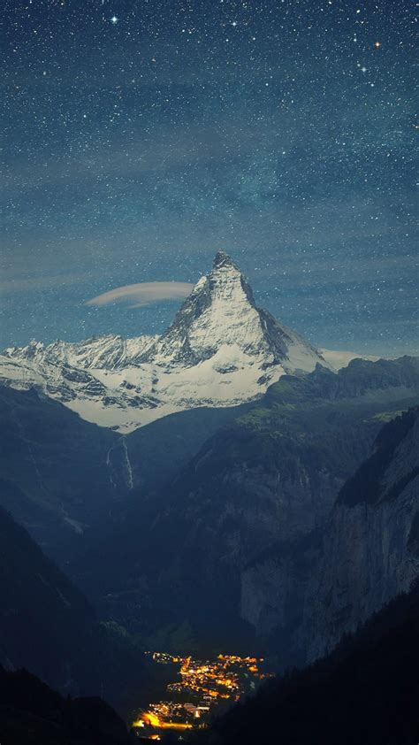 Zermatt Matterhorn Switzerland Night Free 4k Ultra Hd Mobile Wallpaper