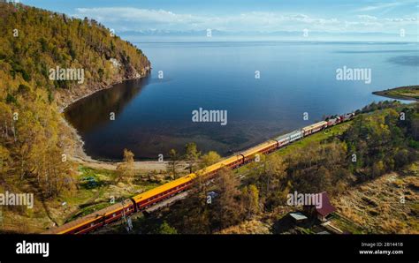Trans Siberian Railway At Lake Baikal Siberia Russia Stock Photo Alamy