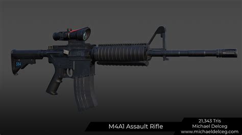 Artstation M4a1 Assault Rifle
