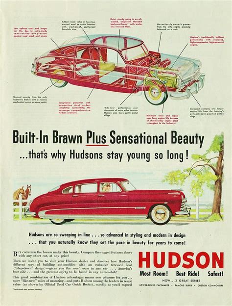 Hudson Hudson Car Classic Cars Vintage Automobile Advertising