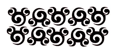 Items Similar To Tribal Mickey Head Decal Vinyl Stickers Set Of 10