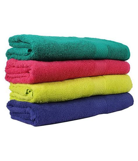 Find the perfect color to match the décor of your bathroom. New Ladies Zone Set of 4 Cotton Bath Towel - Multi Color ...
