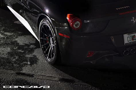 Ferrari 458 Italia On Cw 12 Gloss Black9587281518o Concavo Wheels