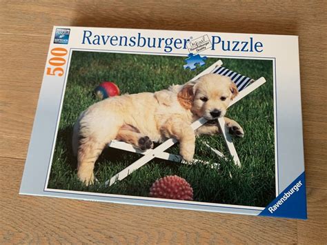 Puzzle 500 Pièces Ravensburger Photo De Chiot Golden Retriever Ou
