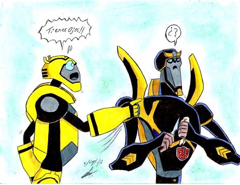 Transformers Animated Prowl And Bumblebee Free Image Download