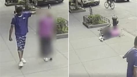 Moment Woman 92 Strikes Her Head Off Fire Hydrant After Being Shoved