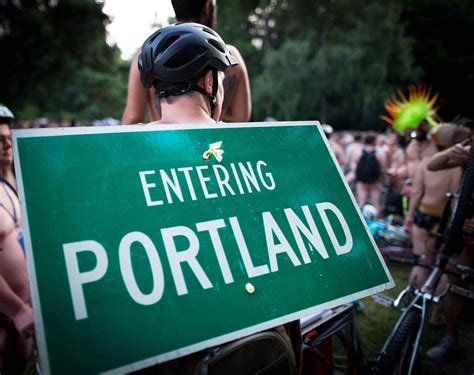 Photos Bicyclists Bare All For World Naked Bike Ride In Portland Ore Kboi
