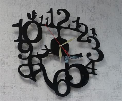 Vector File For Laser Cutting Cnc Wooden Designer Wall Clock Cdr Vector