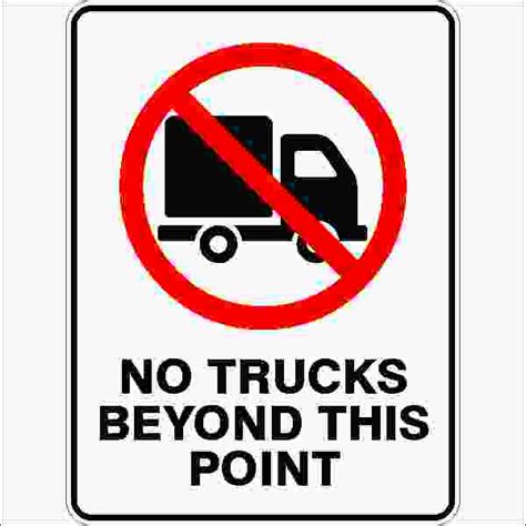 No Trucks Beyond This Point Discount Safety Signs Australia