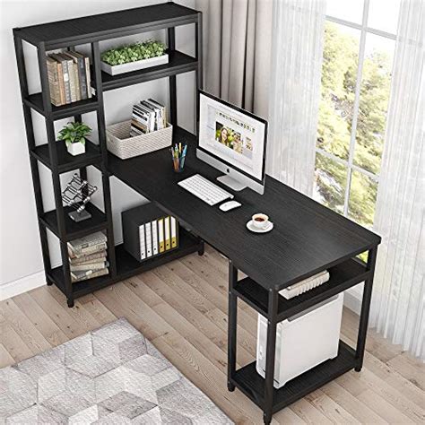 Tribesigns 67 Large Computer Desk With 9 Storage Shelves Office Desk