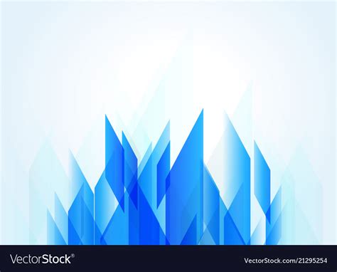 Blue Background With Abstract Geometric Shape Vector Image
