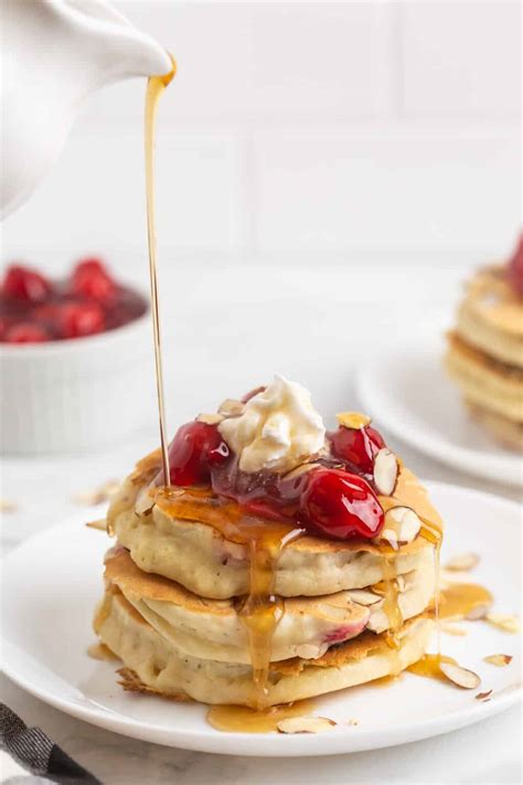 Cherry Almond Pancakes Pancake Recipes