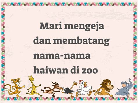 Mengeja Dan Membatang Nama Nama Haiwan Di Zoo Free Activities Online