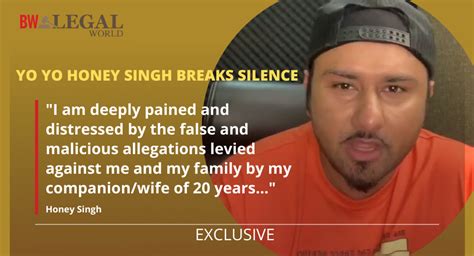 Rapper Yo Yo Honey Singh Breaks Silence On Allegations Of Domestic Violence Bw Legalworld