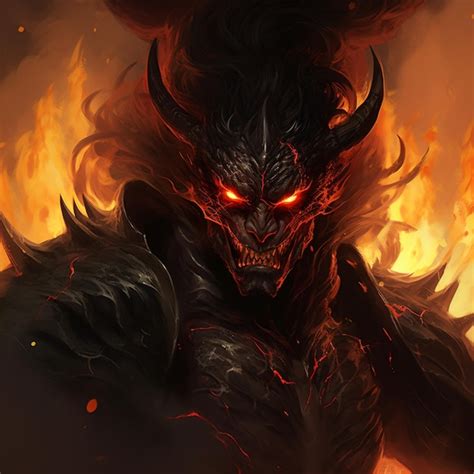 Premium Ai Image Demonic Demon With Glowing Eyes And Red Eyes In