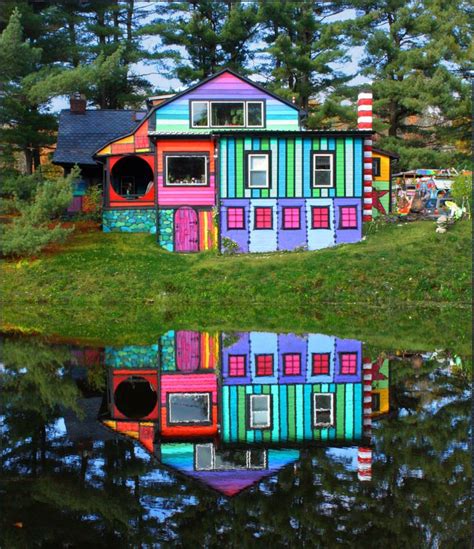 The Whimsical Rainbow House That Sweaters Built Rainbow House House