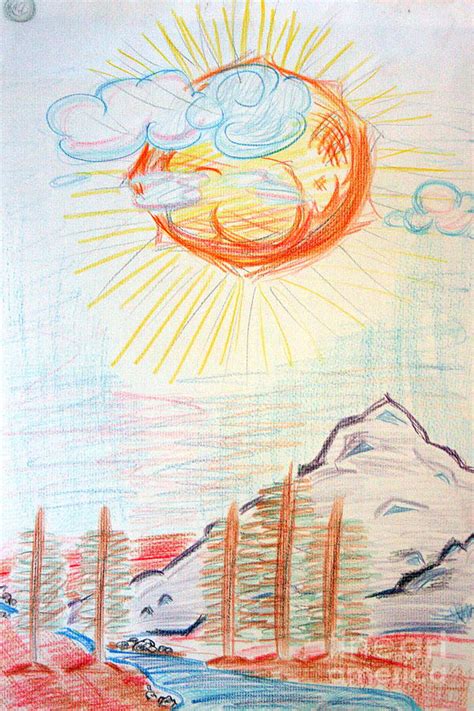 Sunny Day Drawing By Edo Hagedorn Fine Art America