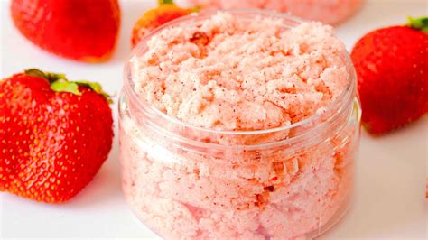 Diy Strawberry Coconut Body Scrub For Glowing Skin Diy Strawberry