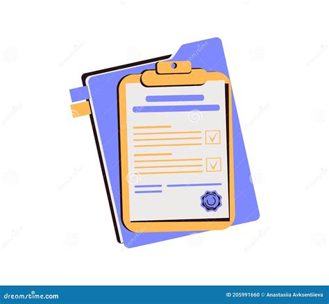 Documentos Contractuales Un Conjunto De Documentos De Los Contratos Firmados Ilustración Del