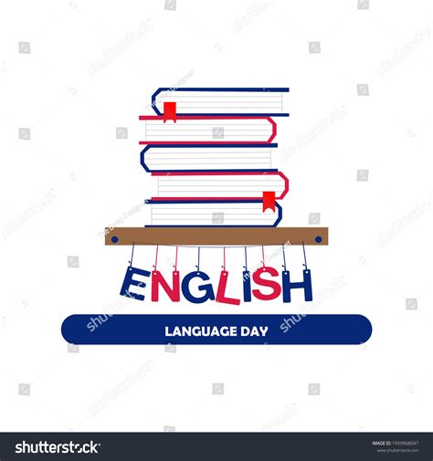 English Language Day Text Vector Illustration 스톡 벡터로열티 프리 1959968047