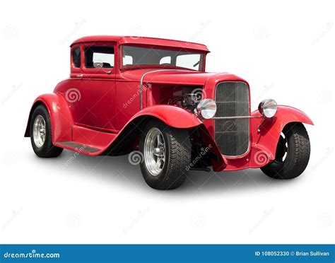 Red Hot Rod Car With Clipping Path Stock Photo Image Of Coupe Nice