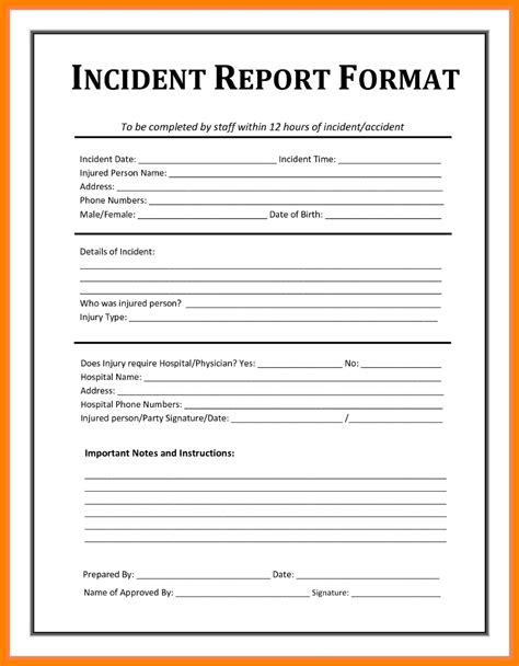 How To Write A Incident Report For Work Examples Darrin Kenneys
