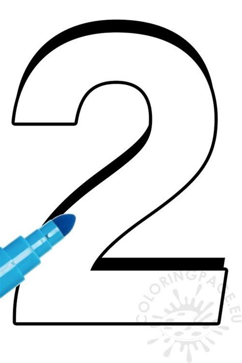 Number 2 Outline Coloring Page