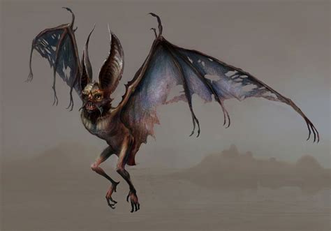 Vampire Bat From Rift 캐릭터 아트 크리쳐 디자인 뱀파이어