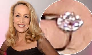 jerry hall flaunts her 20 carat engagement ring from fiancé rupert murdoch daily mail online