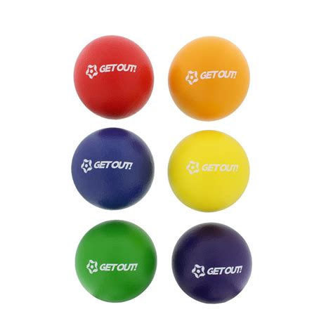 Get Out Soft Dodgeballs 6pk Multi Colored Latex Free 6 Inch