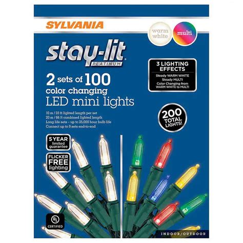 Sylvania Stay Lit Mini Color Changing Led Lights Pack Walmart Com
