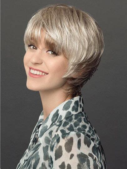 8 Platinum Blonde Short Layered Straight Synthetic Wigs Women