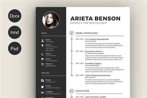 Clean Cv Resume Resume Templates Creative Market 1 Or 2 Page Resume